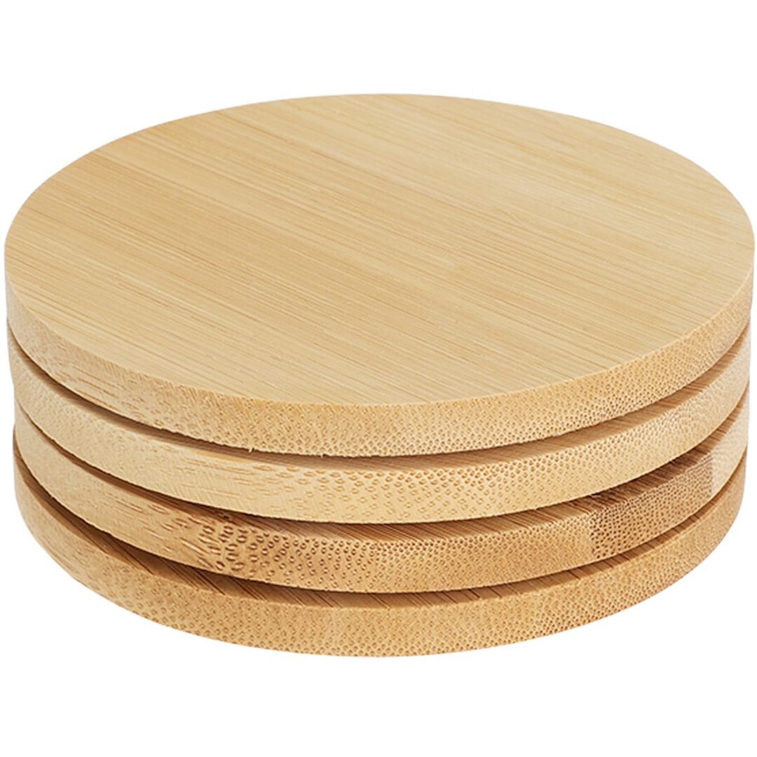 Sada 4 ks bambusových podtácků BIMBOO I. hnědá