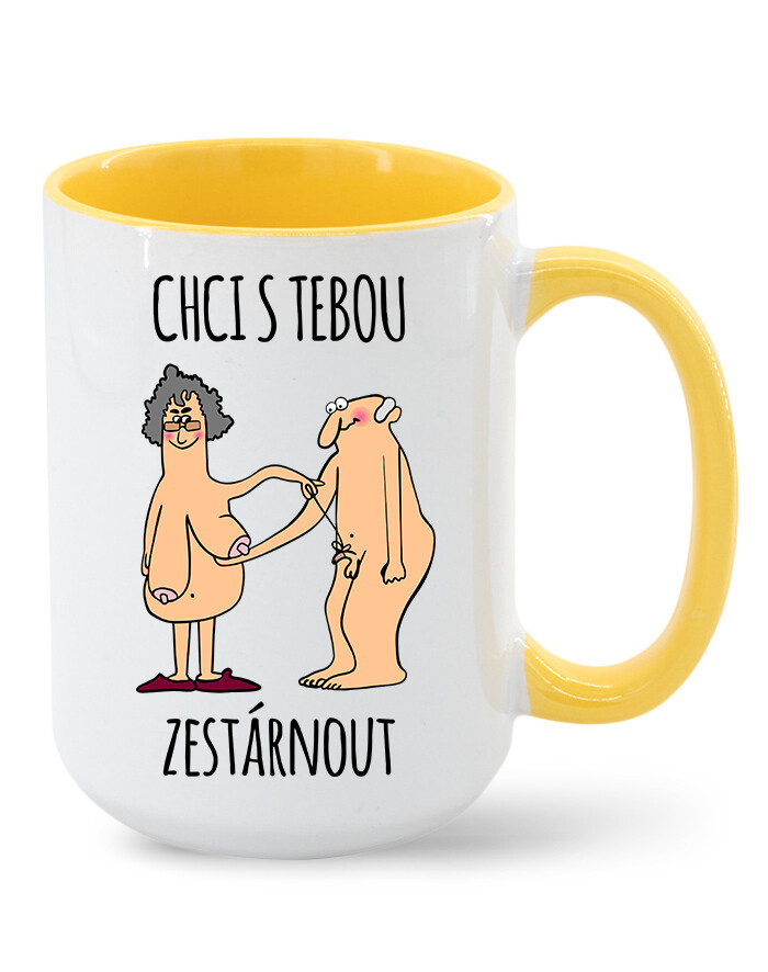 Keramický hrnček  - Chcem s tebou zostarnúť