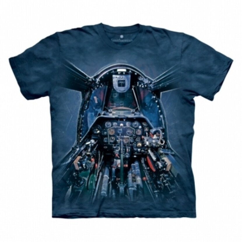 Tričko unisex The Mountain Blue Cockpit - modré,