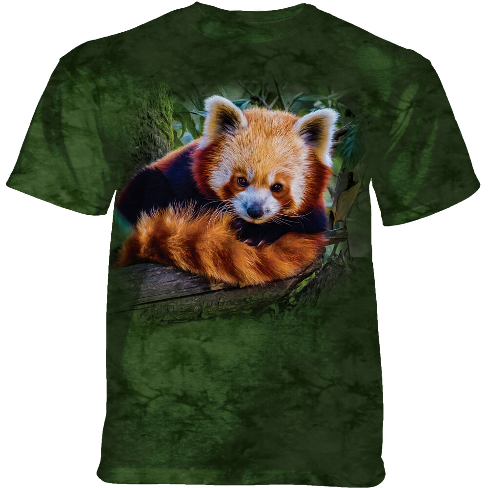 Tričko unisex The Mountain Red Panda (panda červená) - zelené,