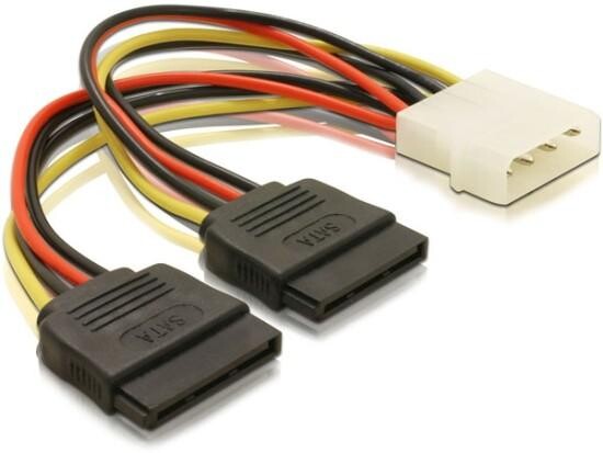 Delock Adaptér napájania z Molex 4-pin na 2x SATA 15-pin