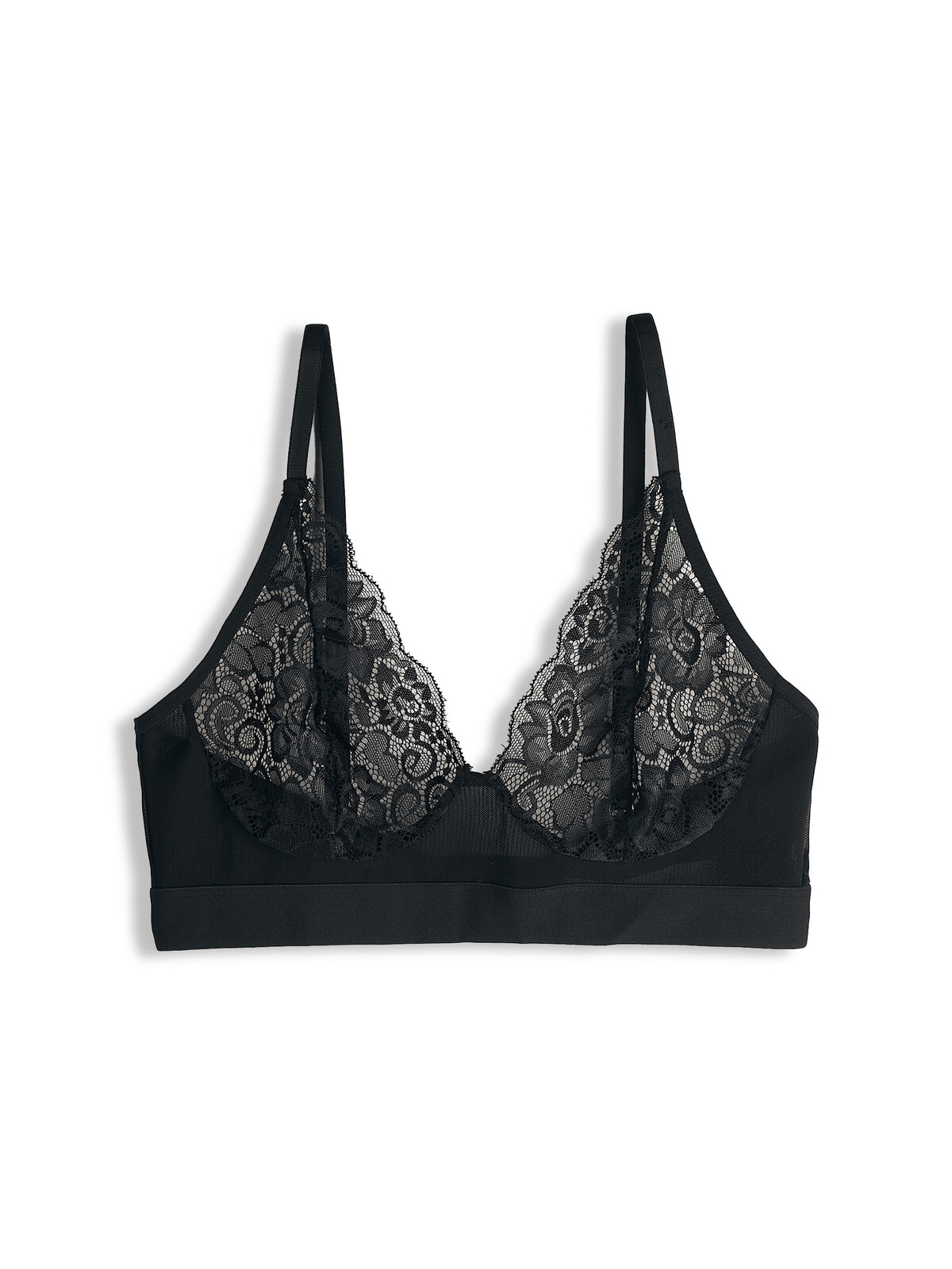 GATE Nevystužená podprsenka s čipkou