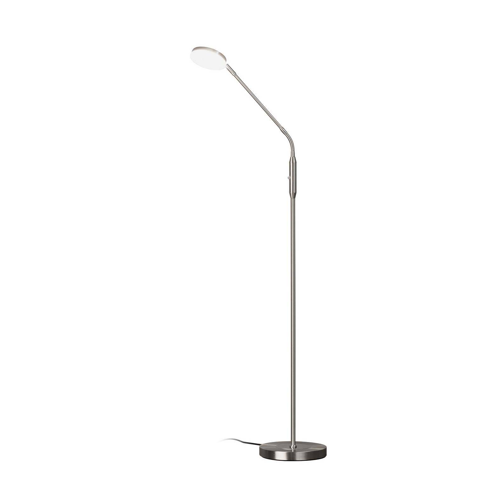 LED stojacia lampa Sorento nikl, výška 138 cm, CCT, dotykový stmievač