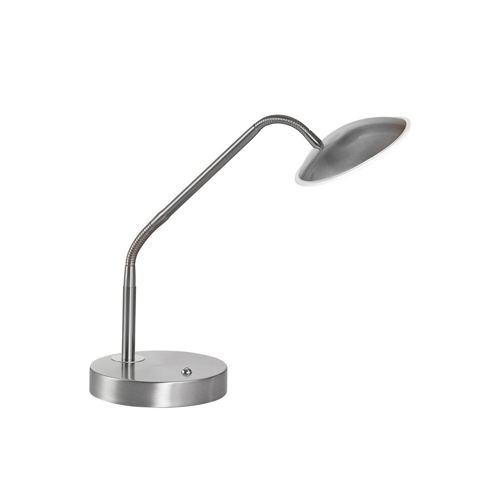 Stolová LED lampa Tallri, nikl, výška 60 cm, CCT dotykový stmievač