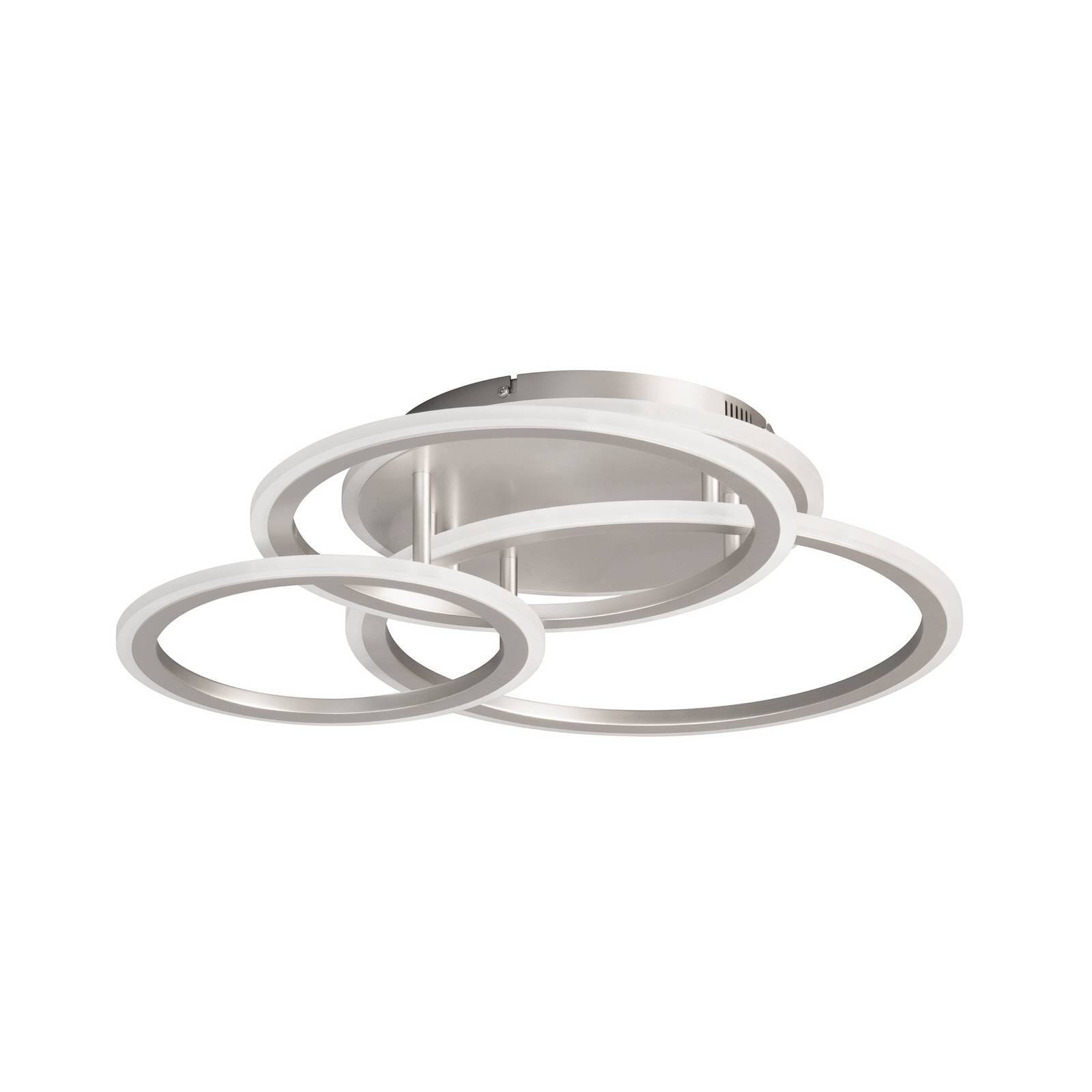 Stropné LED svetlo GELDER, nikl, 60x51 cm, diaľkové ovládanie RGBW