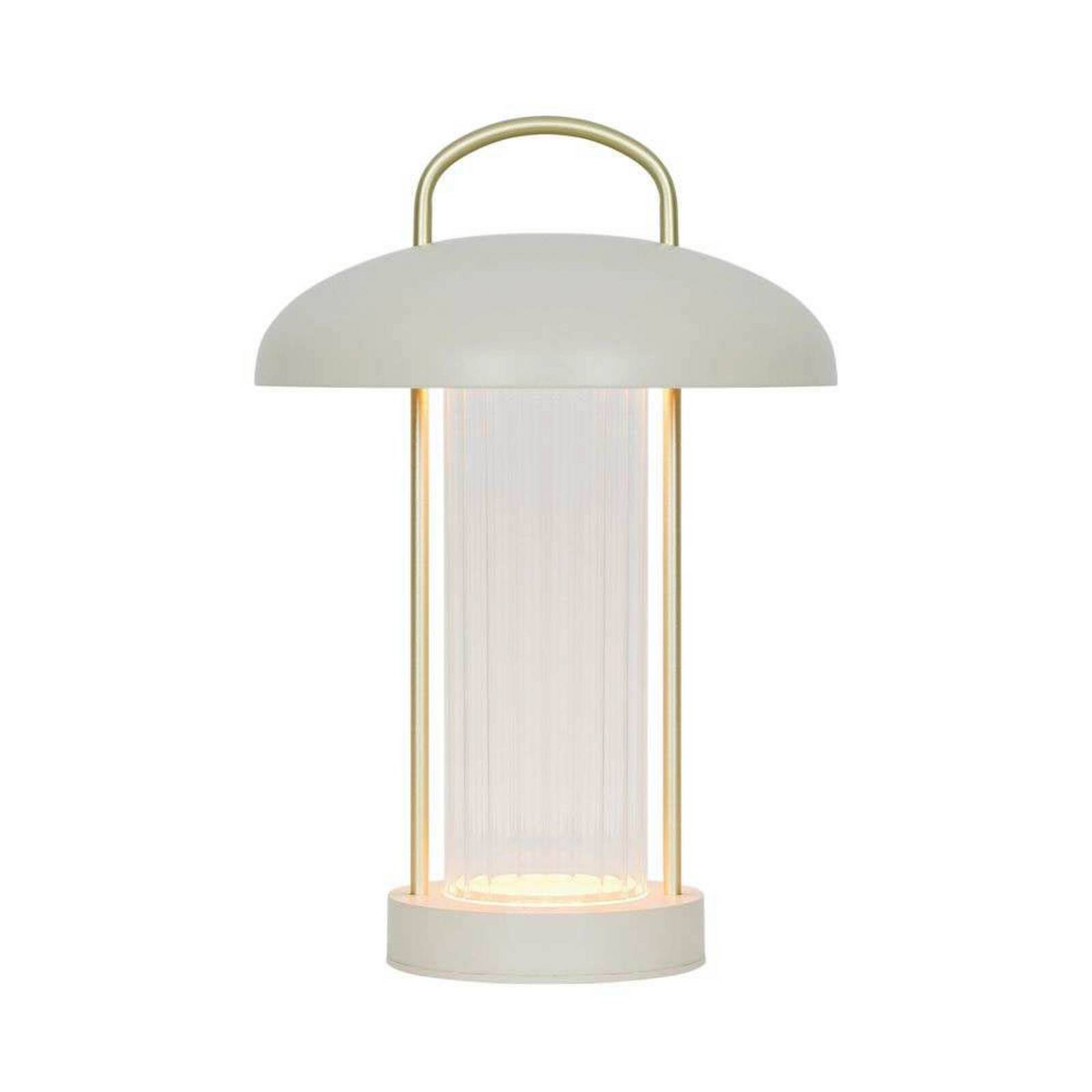 Stolová LED lampa Mirano, béžová, výška 29 cm, kov