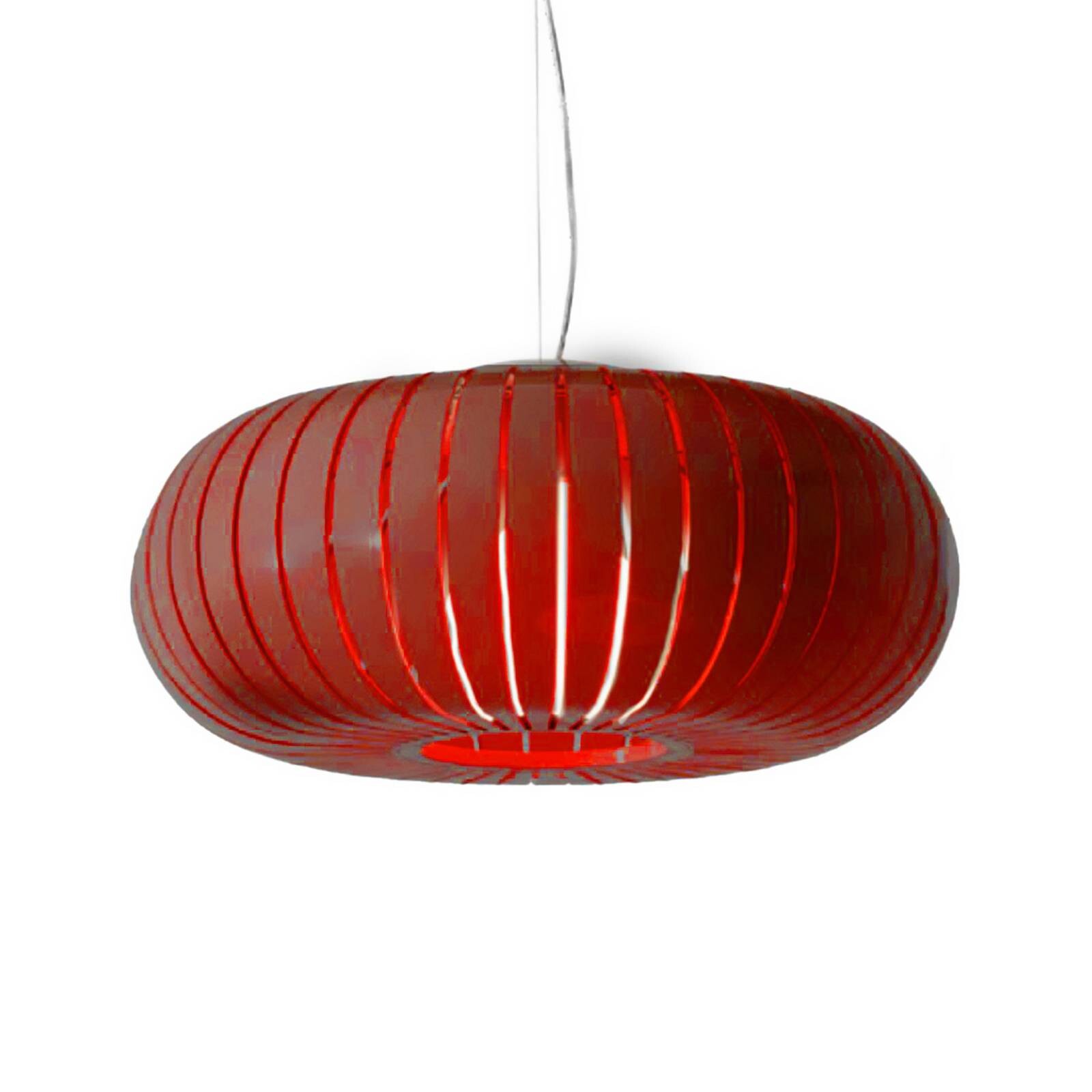 Kartell Závesné svietidlo Teresa, tmavočervená, Ø 50 cm, E27-LED