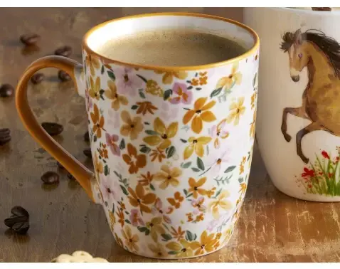 Hrnek Akvarelové kvety, 340 ml%