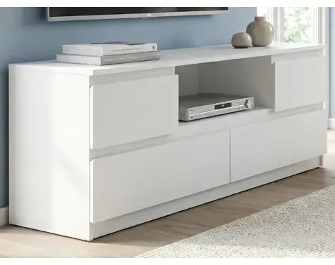 TV skrinka Carlos, biela, šírka 140 cm%