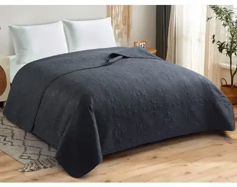 Prehoz postele Ornament 220x240 cm, čierny%