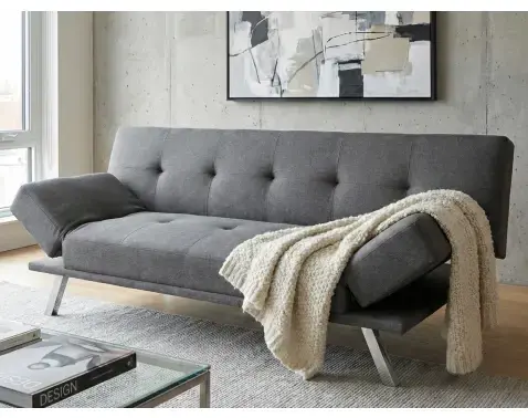 Rozkladacia pohovka Campus, šedá látka%