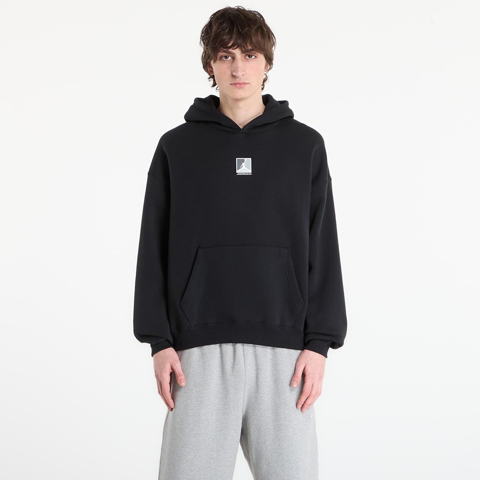 Mikina Jordan Brooklyn Fleece Men's Graphic Pullover Hoodie Black/ White L