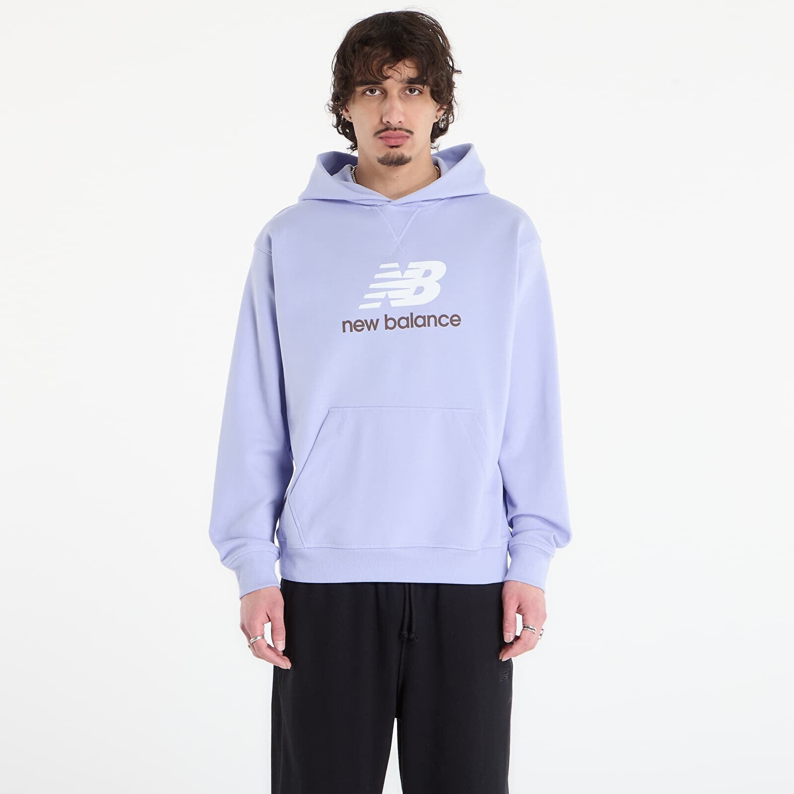 Mikina New Balance Athletics French Terry Logo Hoodie Daybreak L