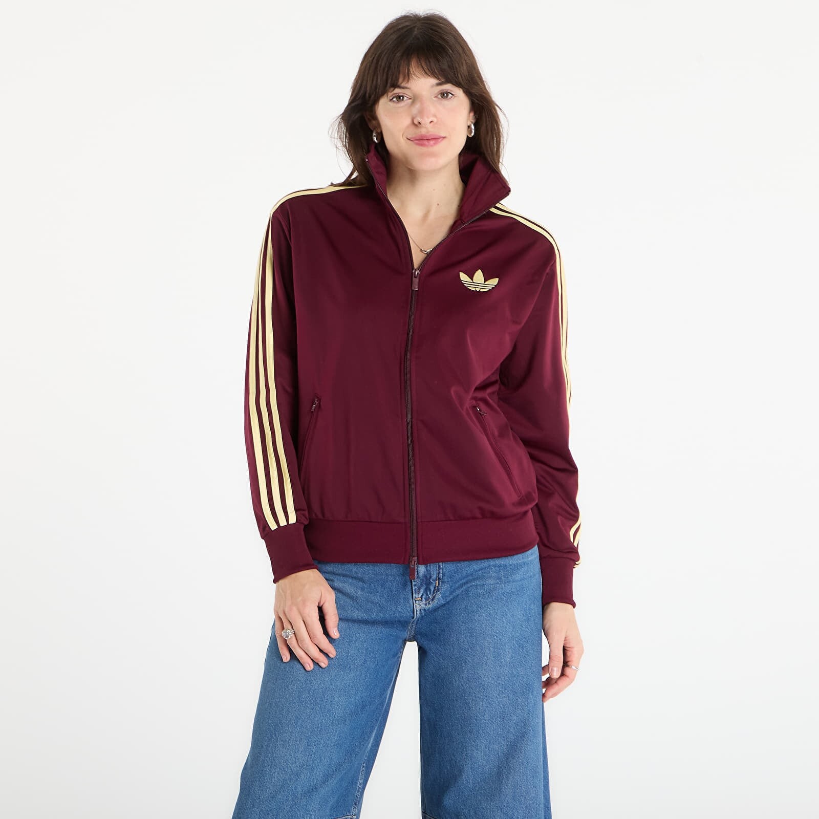 Mikina adidas Fb Tt Loose Maroon/ Almost Yellow M