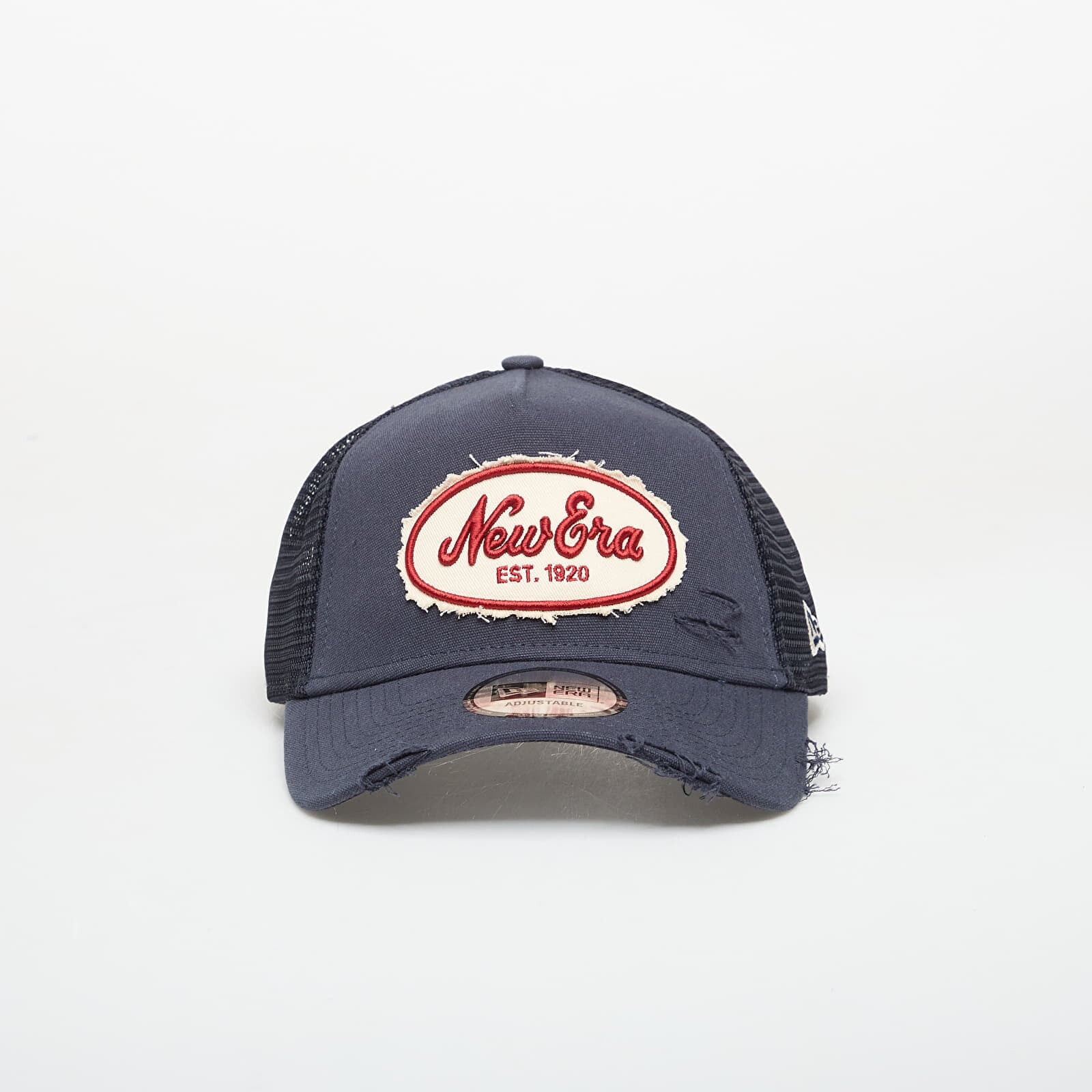 Šiltovka New Era 9FORTY Af Trucker Oval Canvas Distress Navy Universal