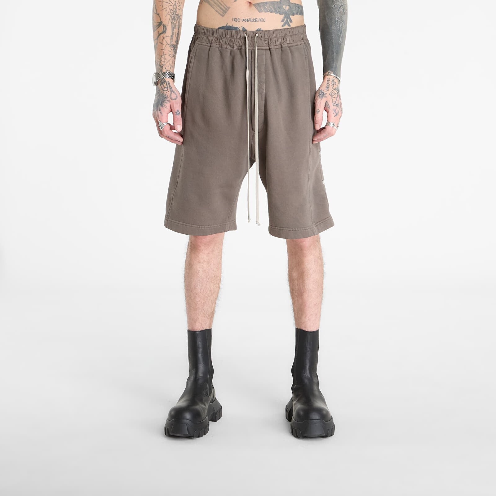 Šortky Rick Owens DRKSHDW Wide Pusher Shorts Dust L