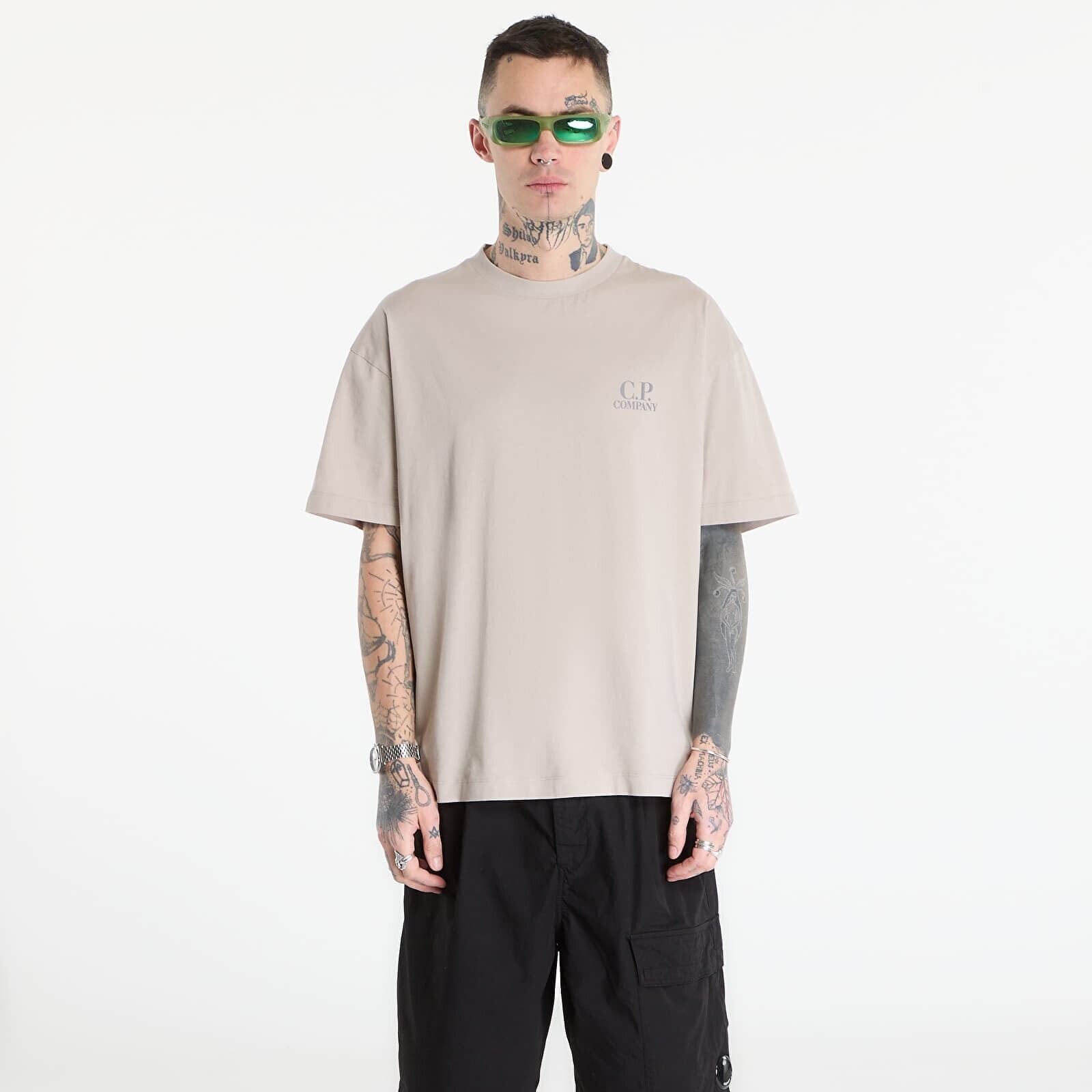 Tričko C.P. Company 30/1 Jersey Short Sleeve Logo T-Shir Multi/ Peacoat S