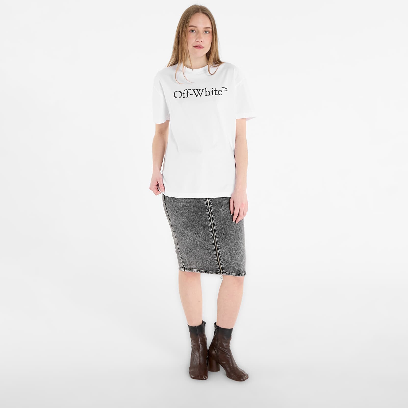Tričko Off-White Big Logo Bookish Regular Tee White S