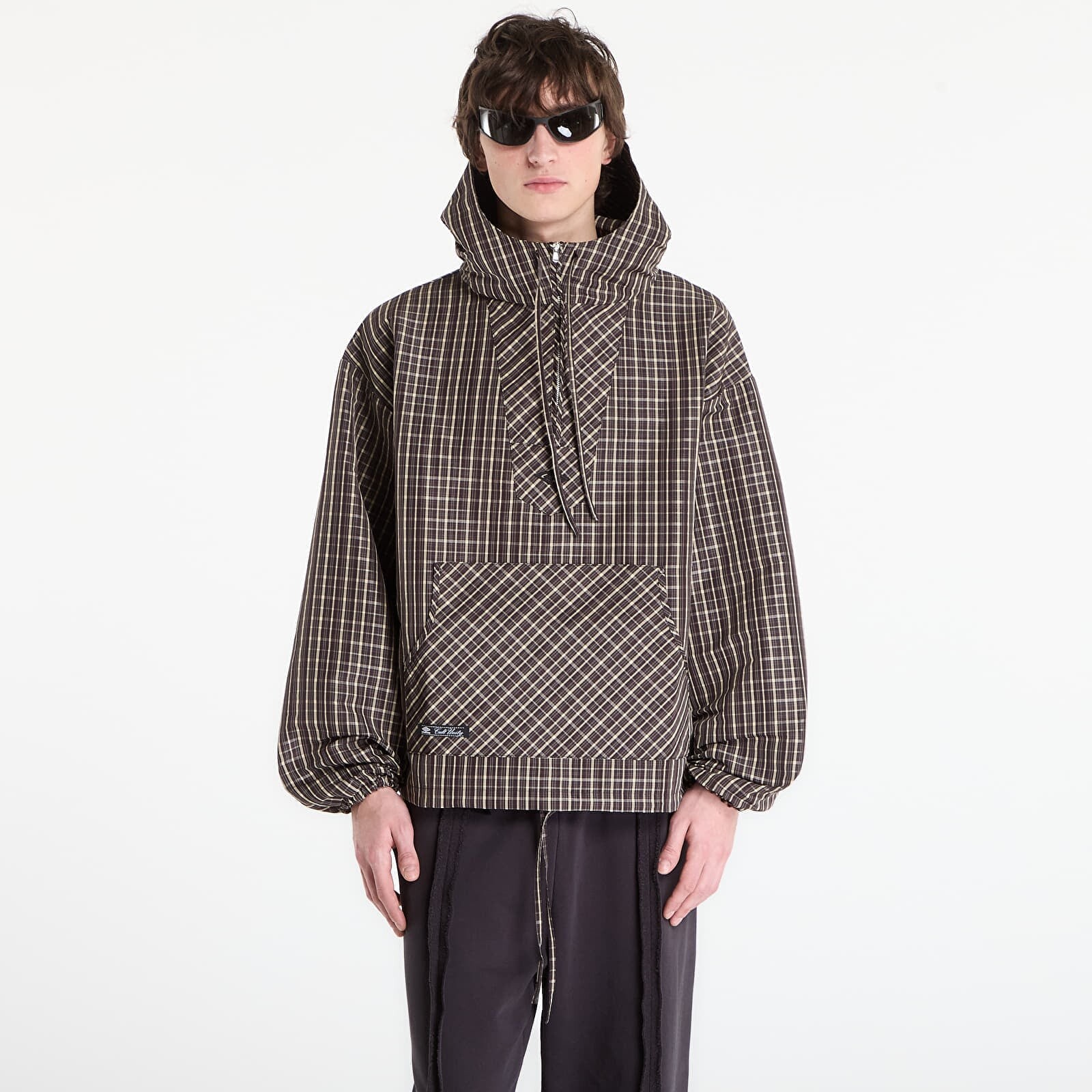 Bunda Umbro by SlamJam Checked Masked Anorak Beige/ Dark Brown L