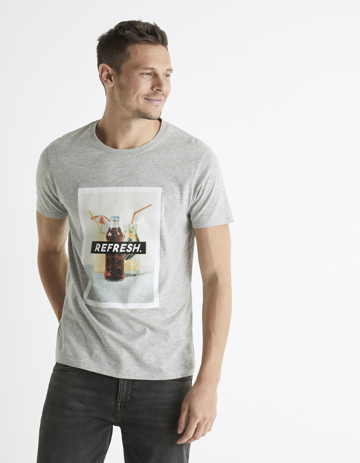 Celio Cotton T-shirt Berelax Refresh. - Men's