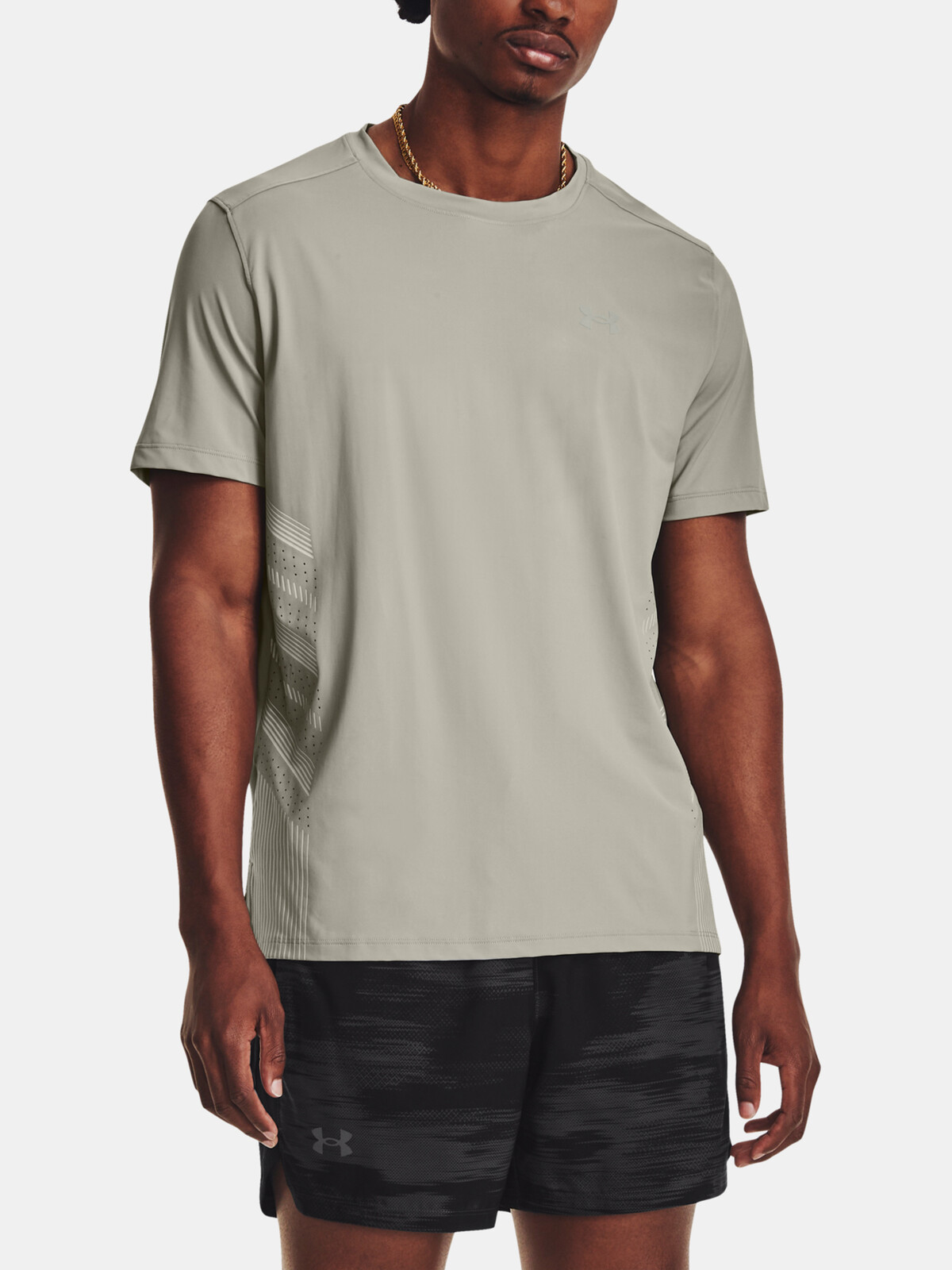 Šedé pánske športové tričko Under Armour Laser