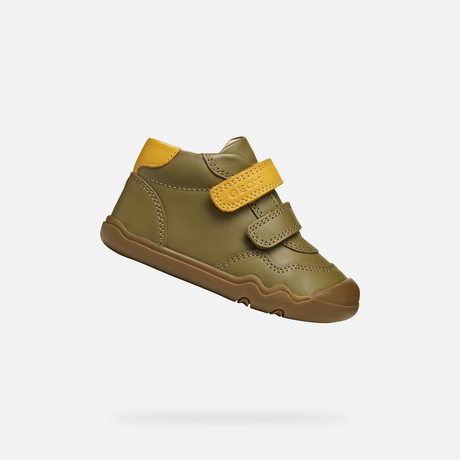 Khaki Boys' Barefoot Shoes for First Steps Geox Steppieup - Boys