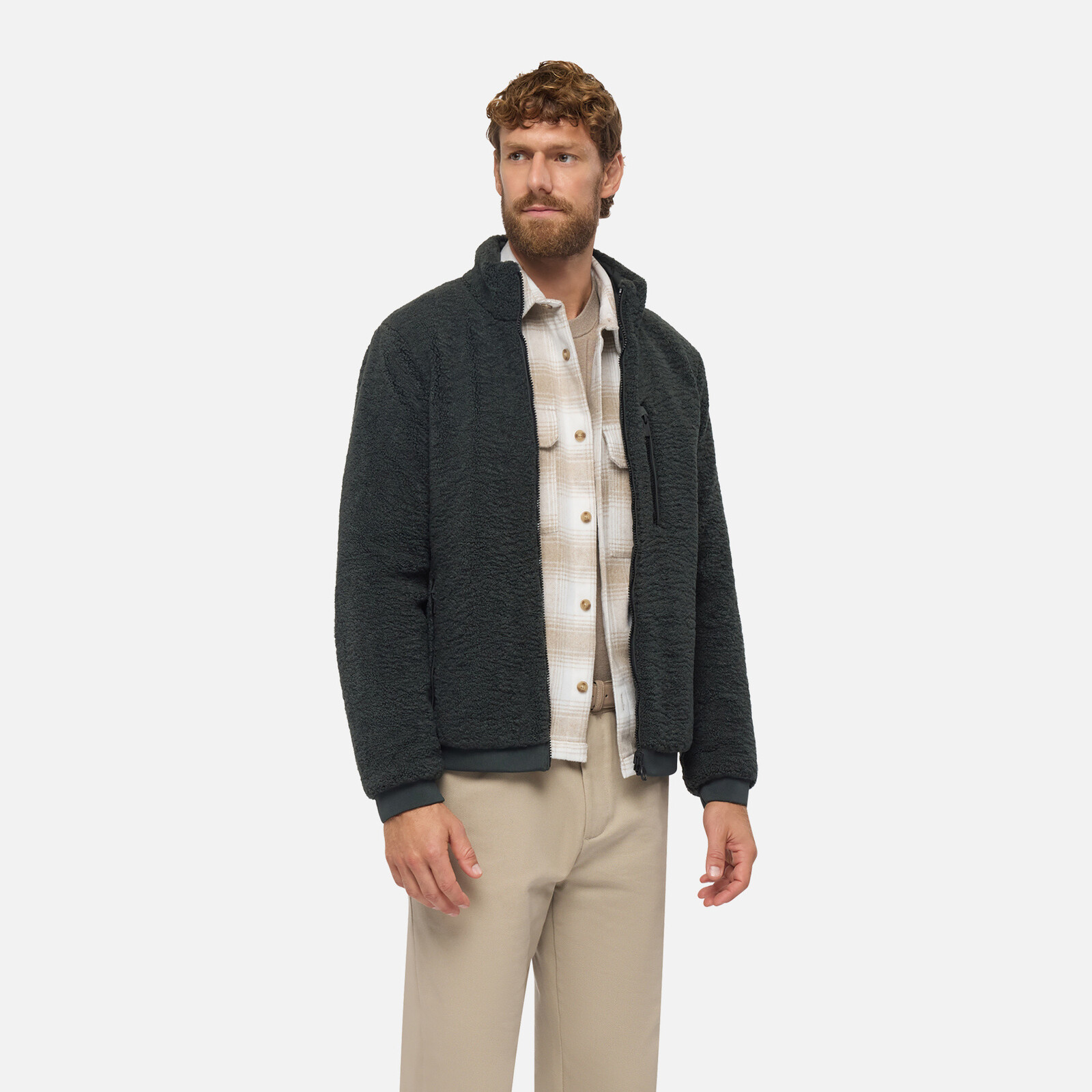 Black Men's Geox Sweater Jacket - Men's