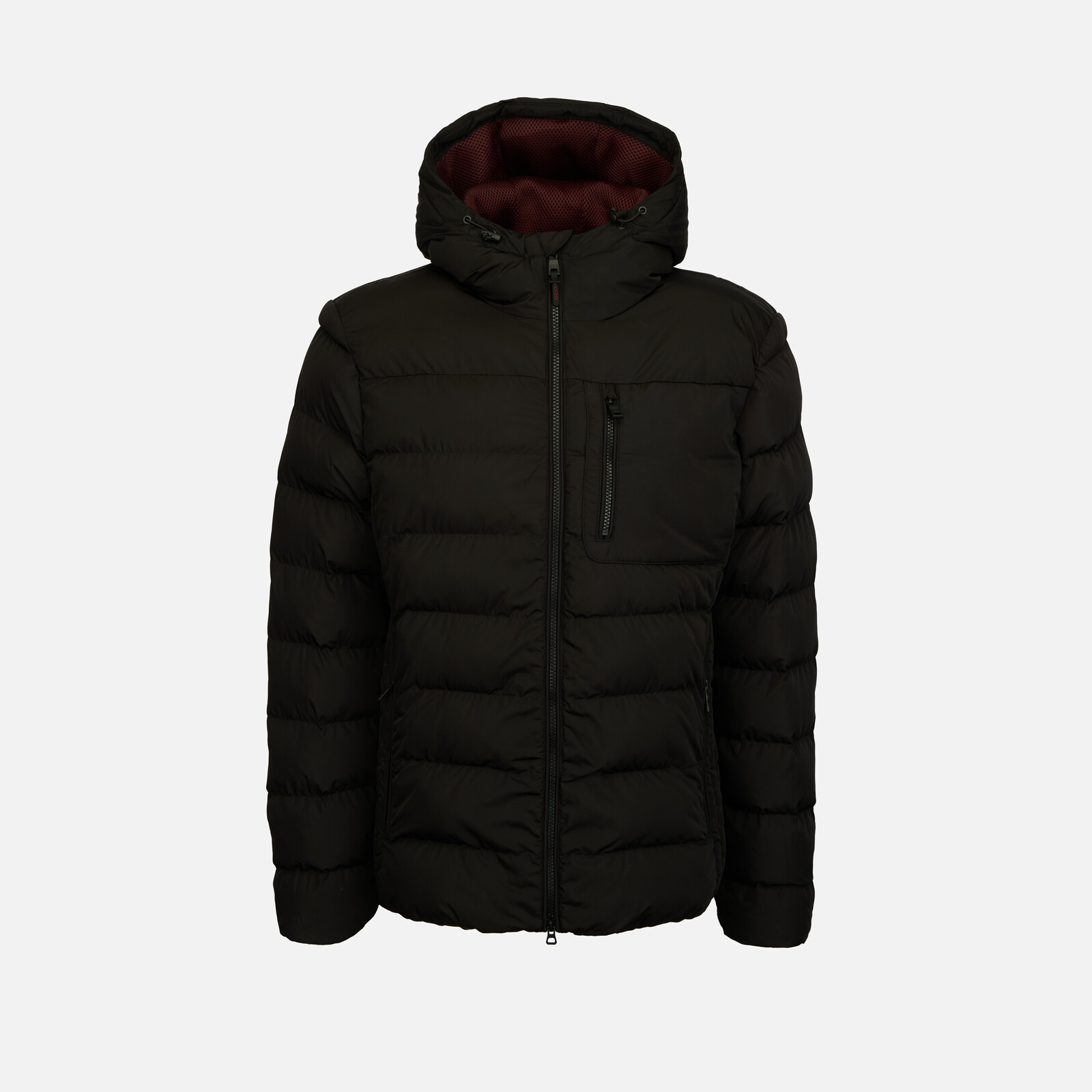 Black Men's Quilted Jacket Geox Snake - Mens