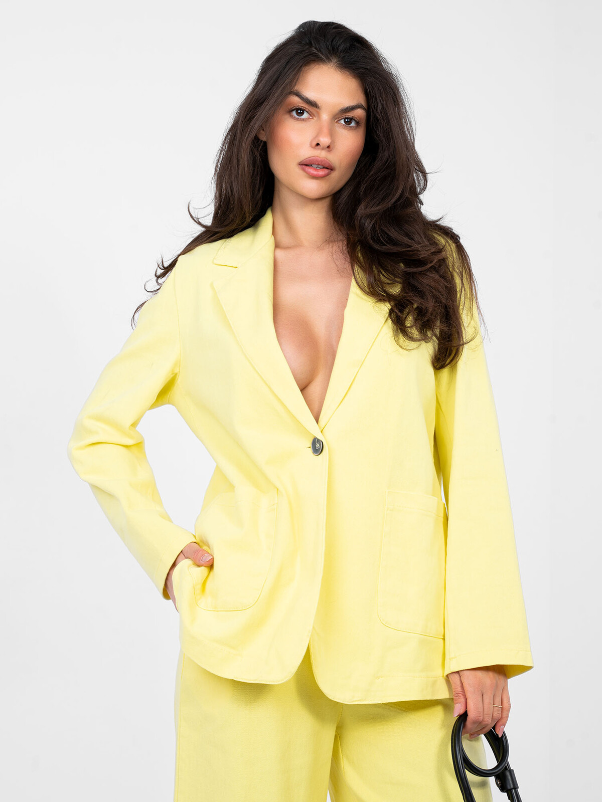 Žltý dámsky blazer