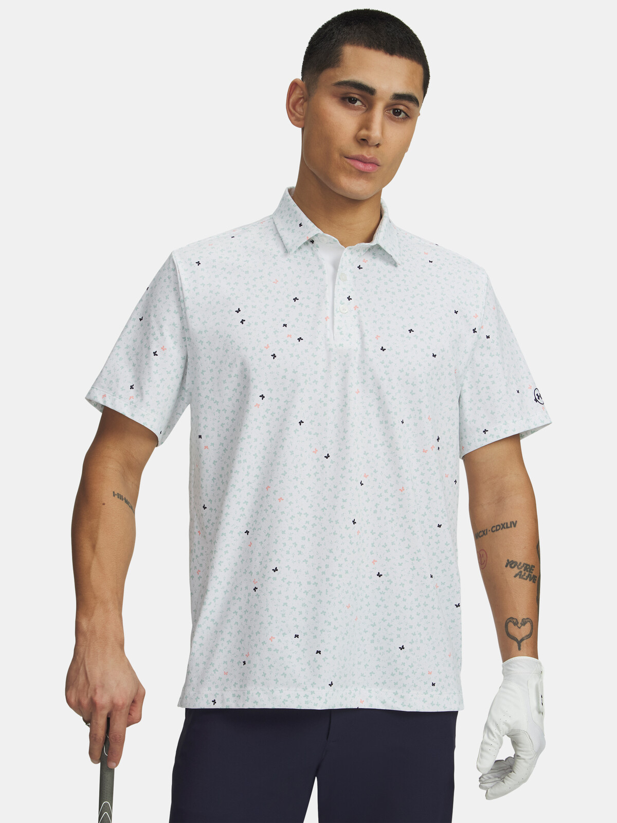 Men's Under Armour UA ArmourDry Printed Polo T-Shirt - Men's