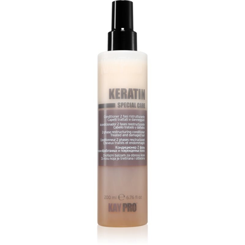 Kaypro Keratin 2 Phase Restructiring Conditioner bezoplachová starostlivosť pre jednoduché rozčesávanie vlasov 200 ml