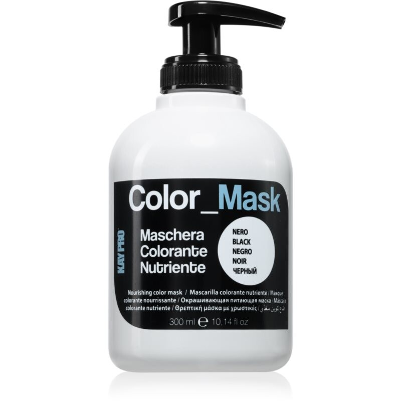 Kaypro Color Mask Nourishing Color Mask farbiaca maska na vlasy odtieň Black 300 ml