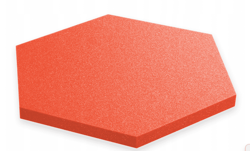 Bitmat Akustický panel Hexagon 50x50cm, hrubka 3cm, červený