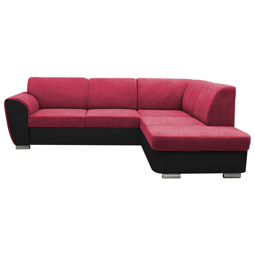 MID.YOU ROHOVÁ SEDACIA SÚPRAVA, textil, červená, čierna