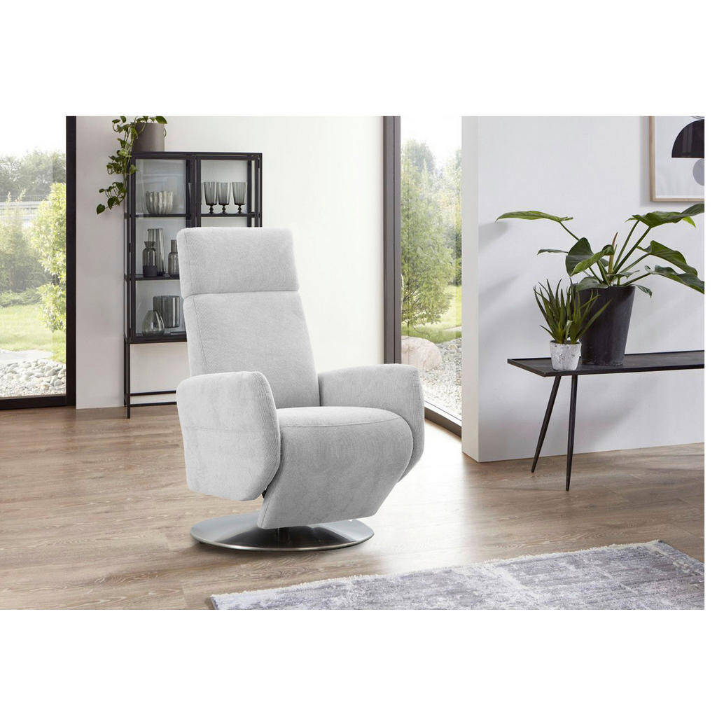 Sit & More RELAXAČNÉ KRESLO, textil, svetlosivá