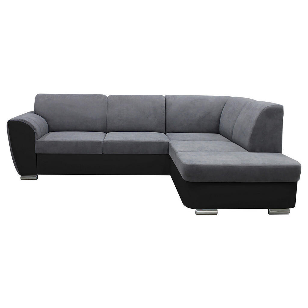MID.YOU ROHOVÁ SEDACIA SÚPRAVA, textil, sivá, čierna