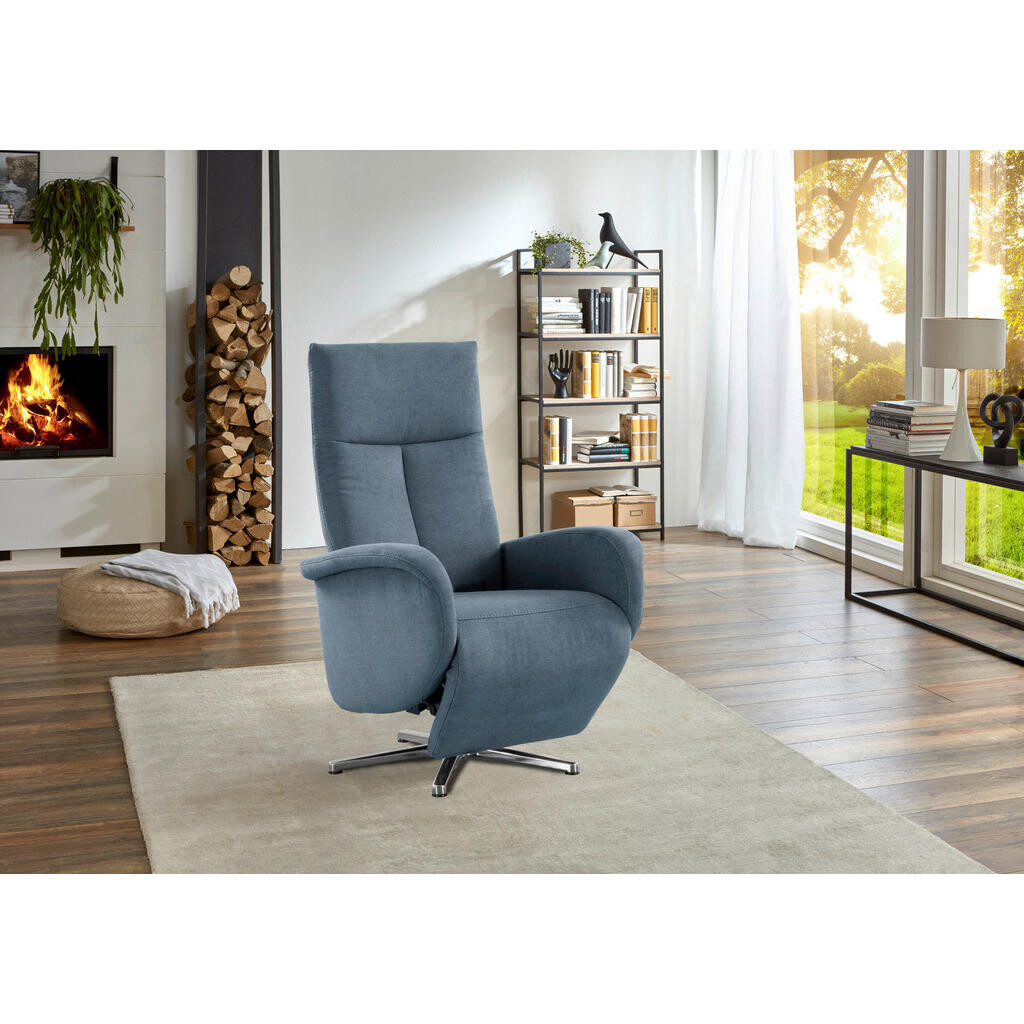 Sit & More RELAXAČNÉ KRESLO, textil, svetlomodrá