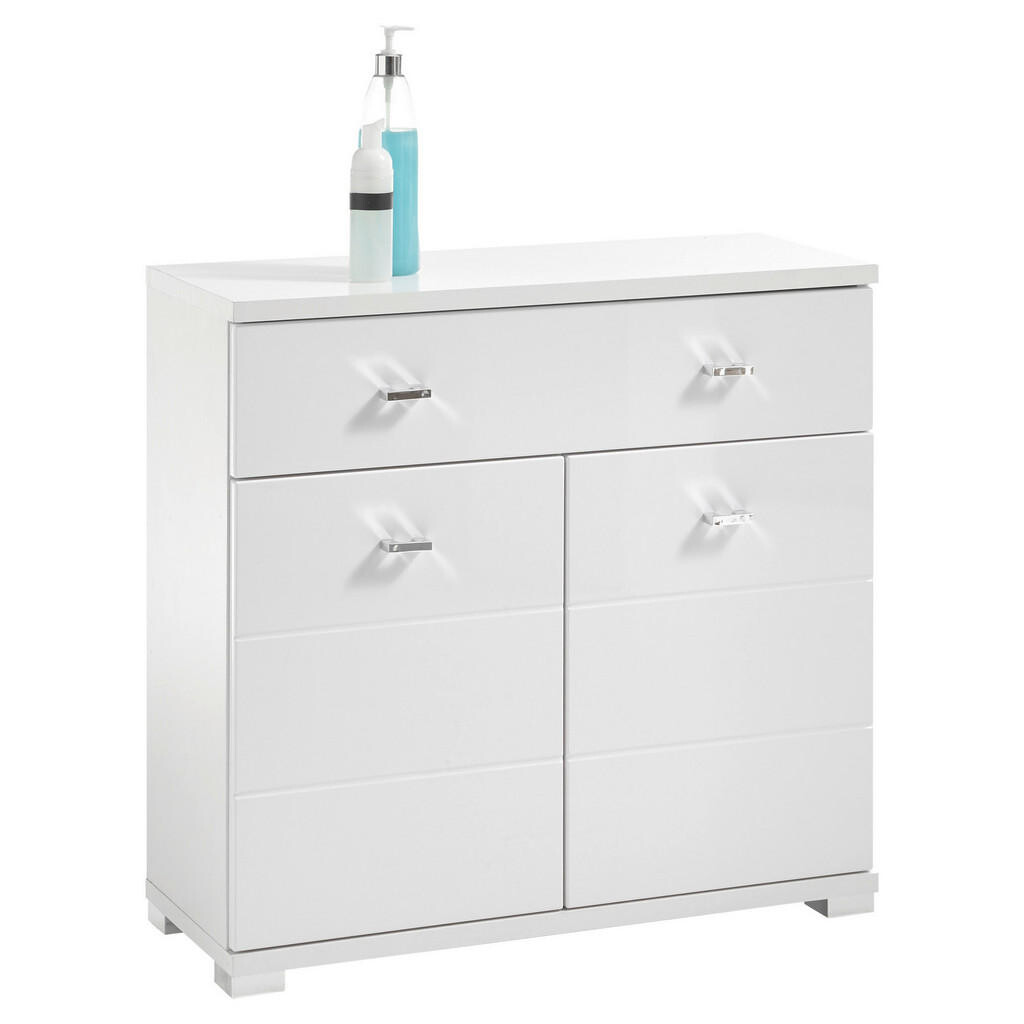 Livetastic SPODNÁ SKRINKA, biela s vysokým leskom, biela, 76/73/31 cm