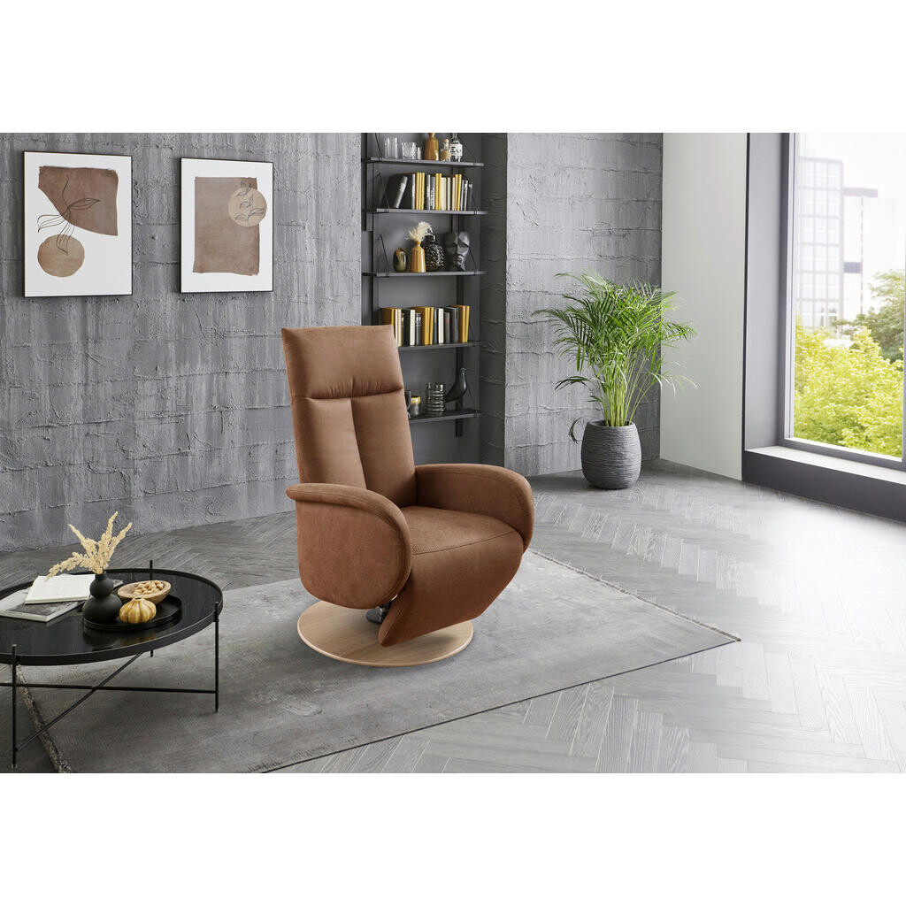 Sit & More RELAXAČNÉ KRESLO, textil, farba lieskového orecha