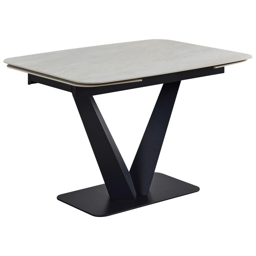 Novel JEDÁLENSKÝ STÔL, čierna, biela, 120-180/90/76 cm