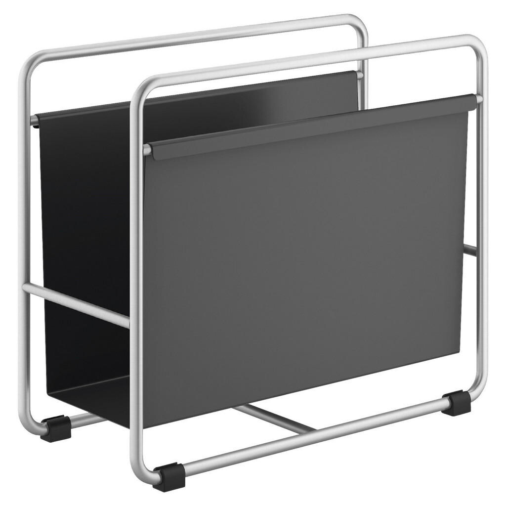 Zack STOJAN NA NOVINY, čierna, farba ušľachtilej ocele