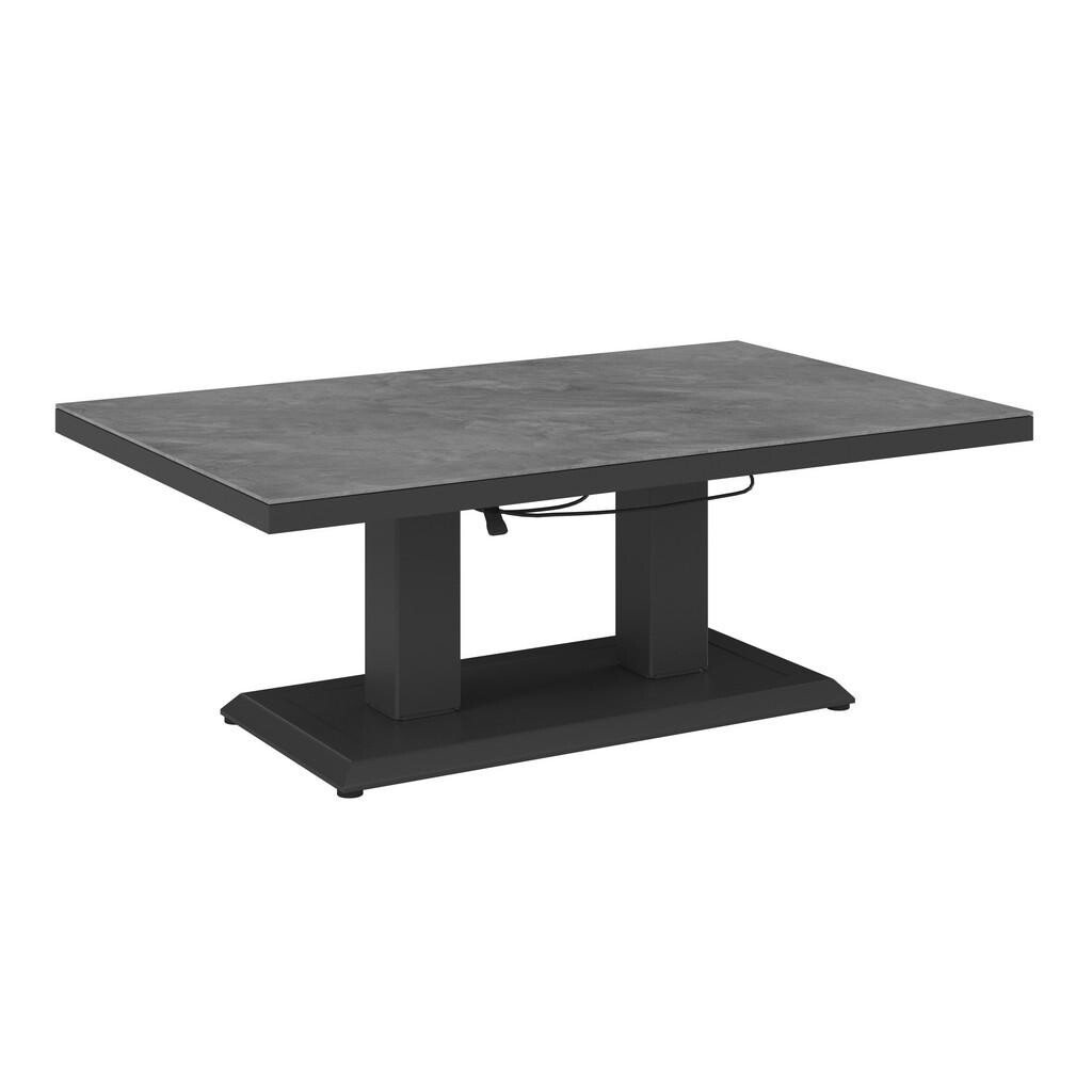 Ambia Garden STÔL NA TERASU, kov, sklo, 140/85/51-71 cm