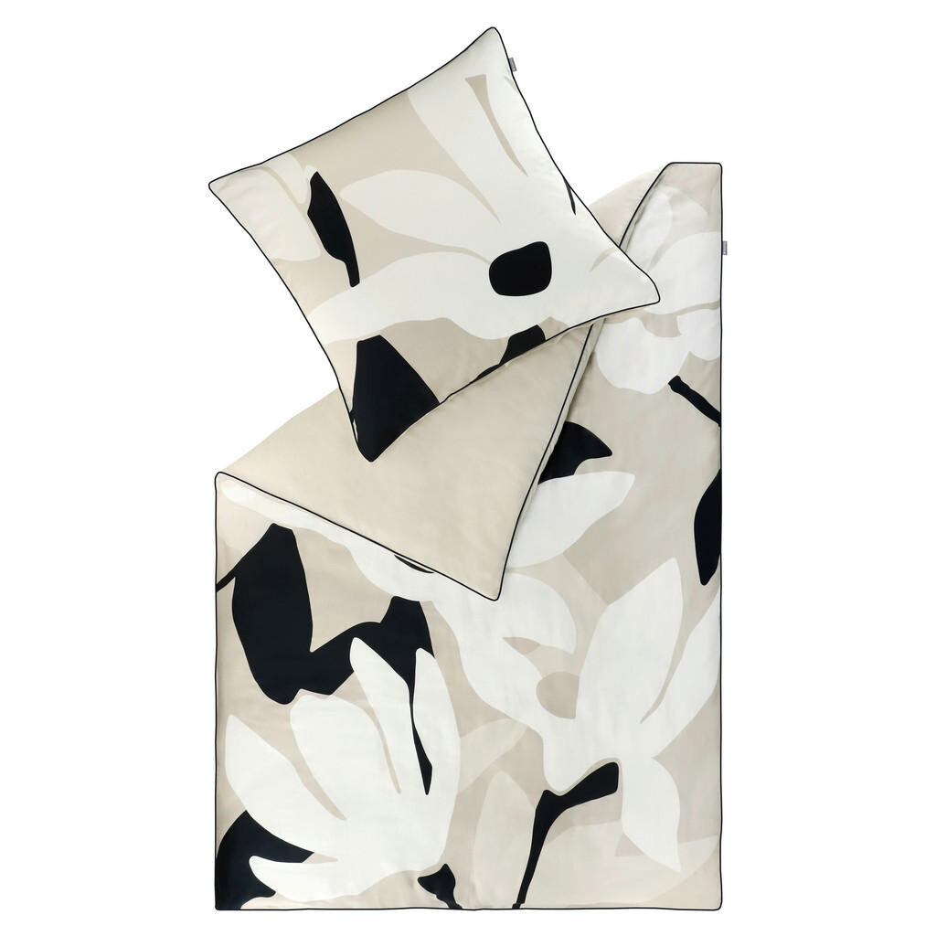 Musterring OBOJSTRANNÁ POSTEĽNÁ BIELIZEŇ, satén, krémová, čierna, béžová, 155/220 cm