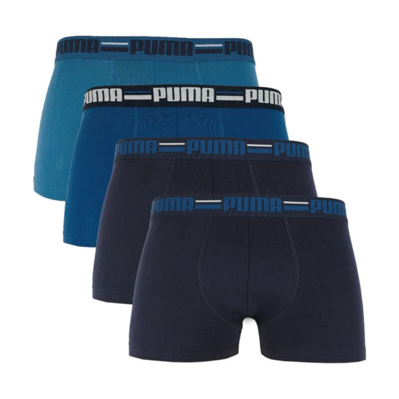 Pánske elastické boxerky značky Puma 4ks tmavo modré/modré 938197 02 L