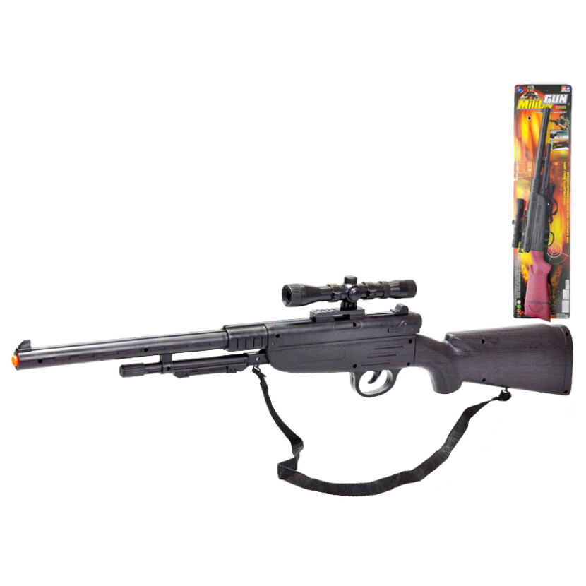 Puška klapacia Military Gun 67 cm - čierna