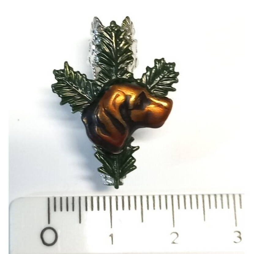 Odznak Túličiek, úlomok, hlava psa - farebný