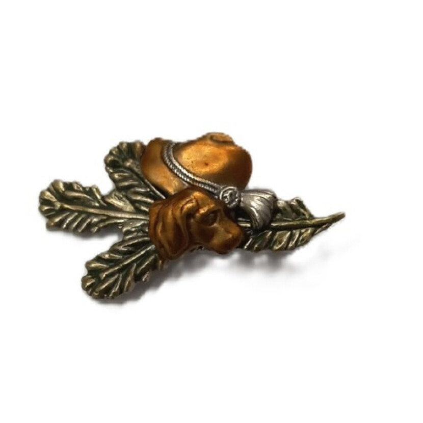 Odznak Klobúk a hlava psa - farebný