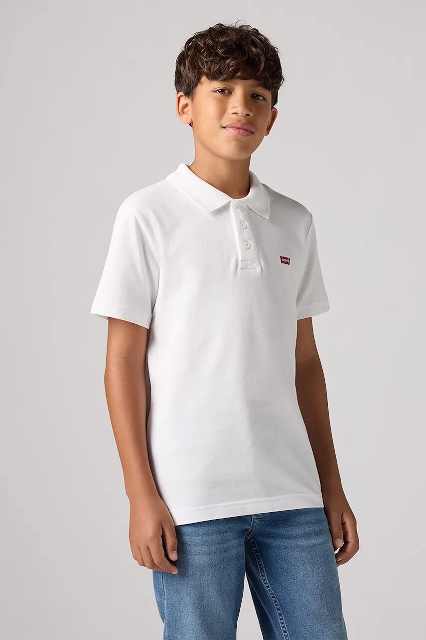 Detská bavlnená polokošeľa Levi's BACK NECK TAPE POLO