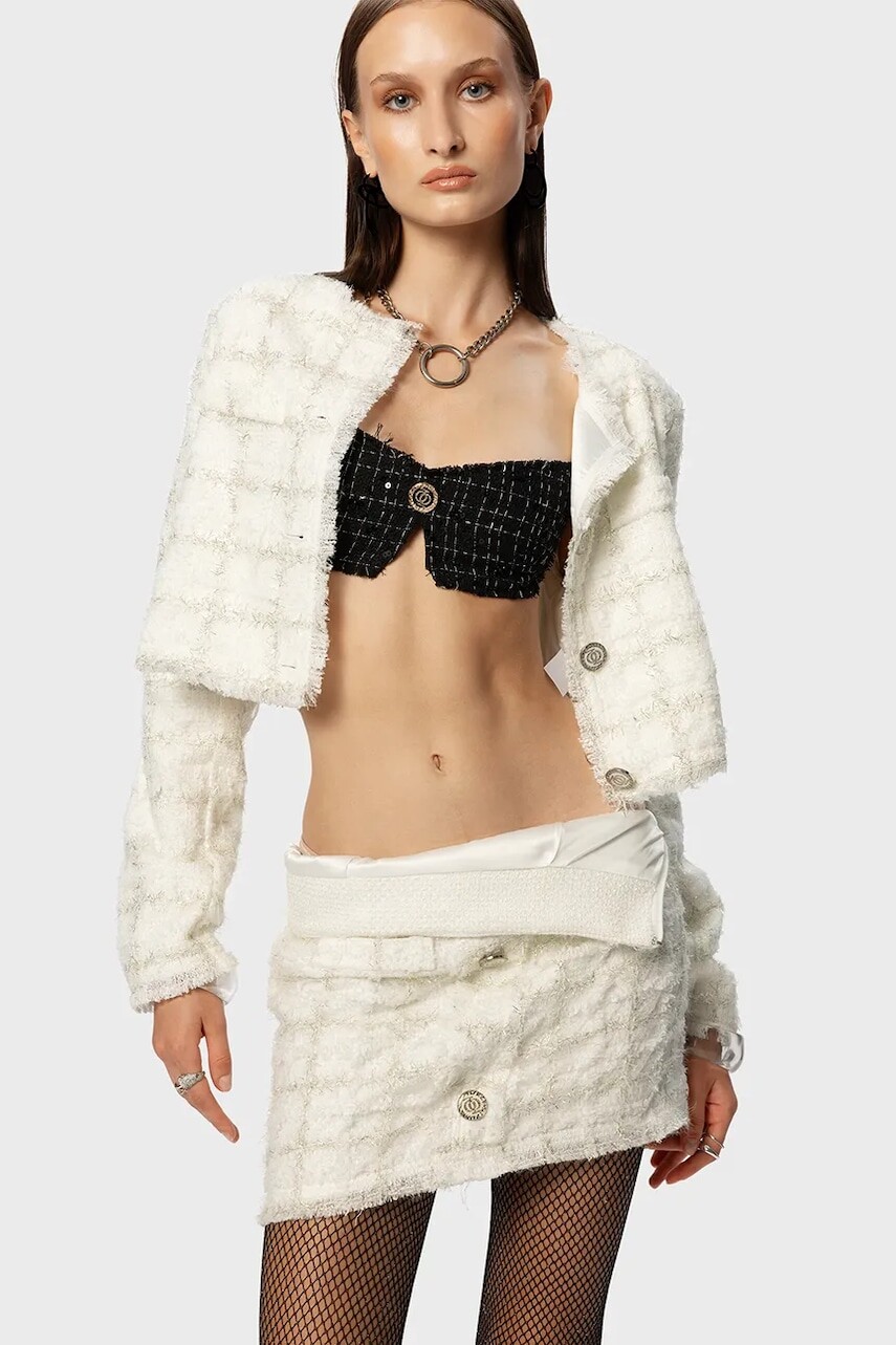 Sukňa GOD SAVE QUEENS EXECUTIVE TWEED SKIRT