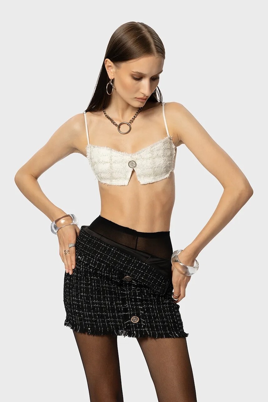 Blúzka GOD SAVE QUEENS EXECUTIVE TWEED TOP